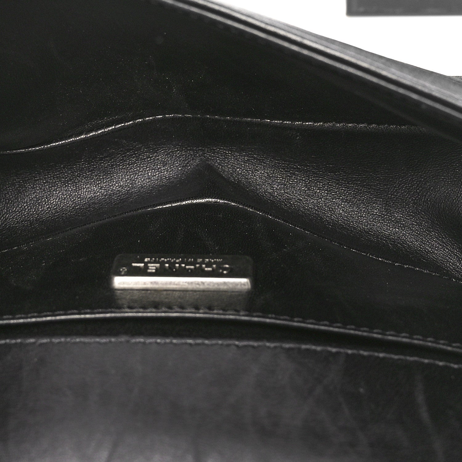 Galuchat Stingray Small Boy Flap Black Silver