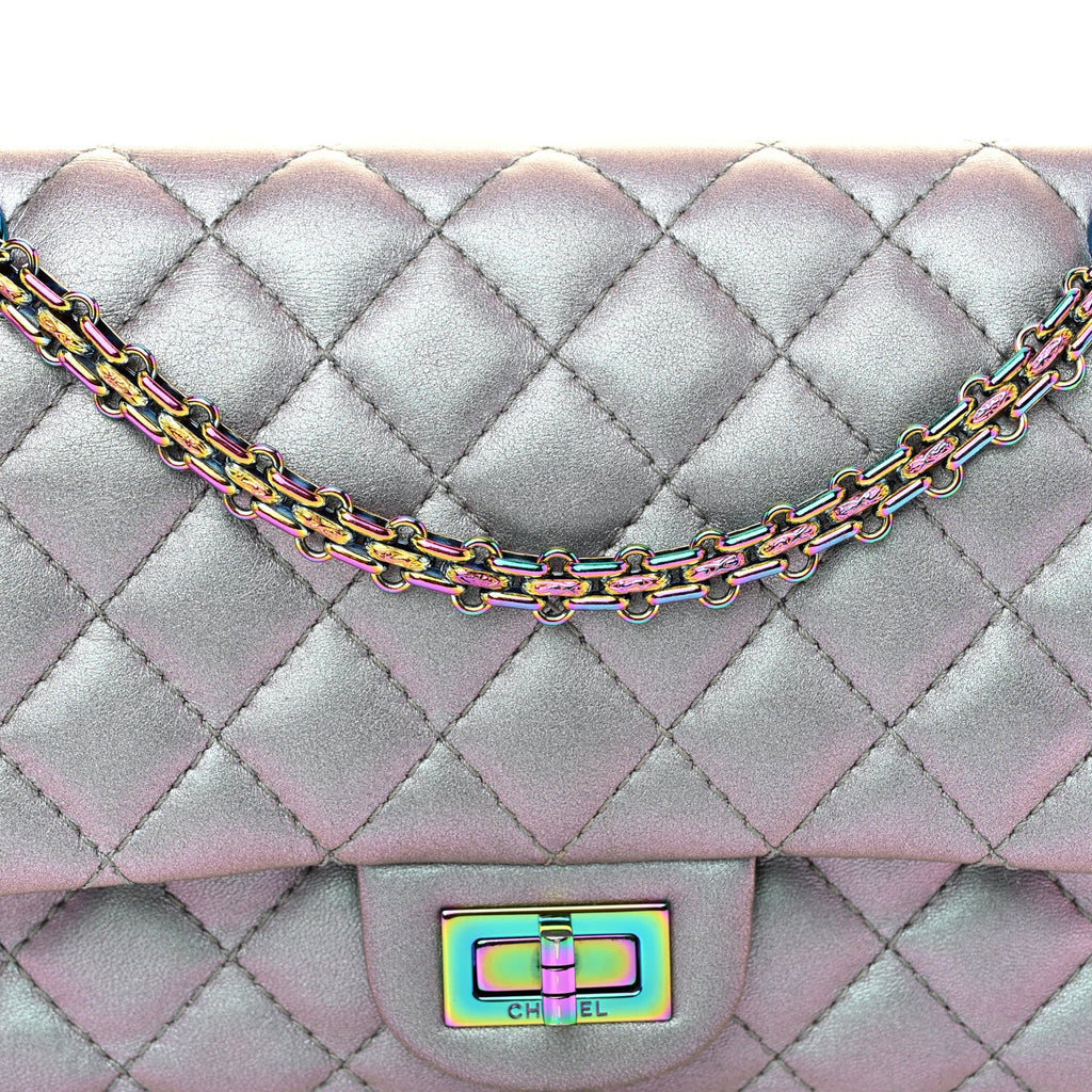 Iridescent Lambskin Quilted 2.55 Reissue 225 Flap Light Purple