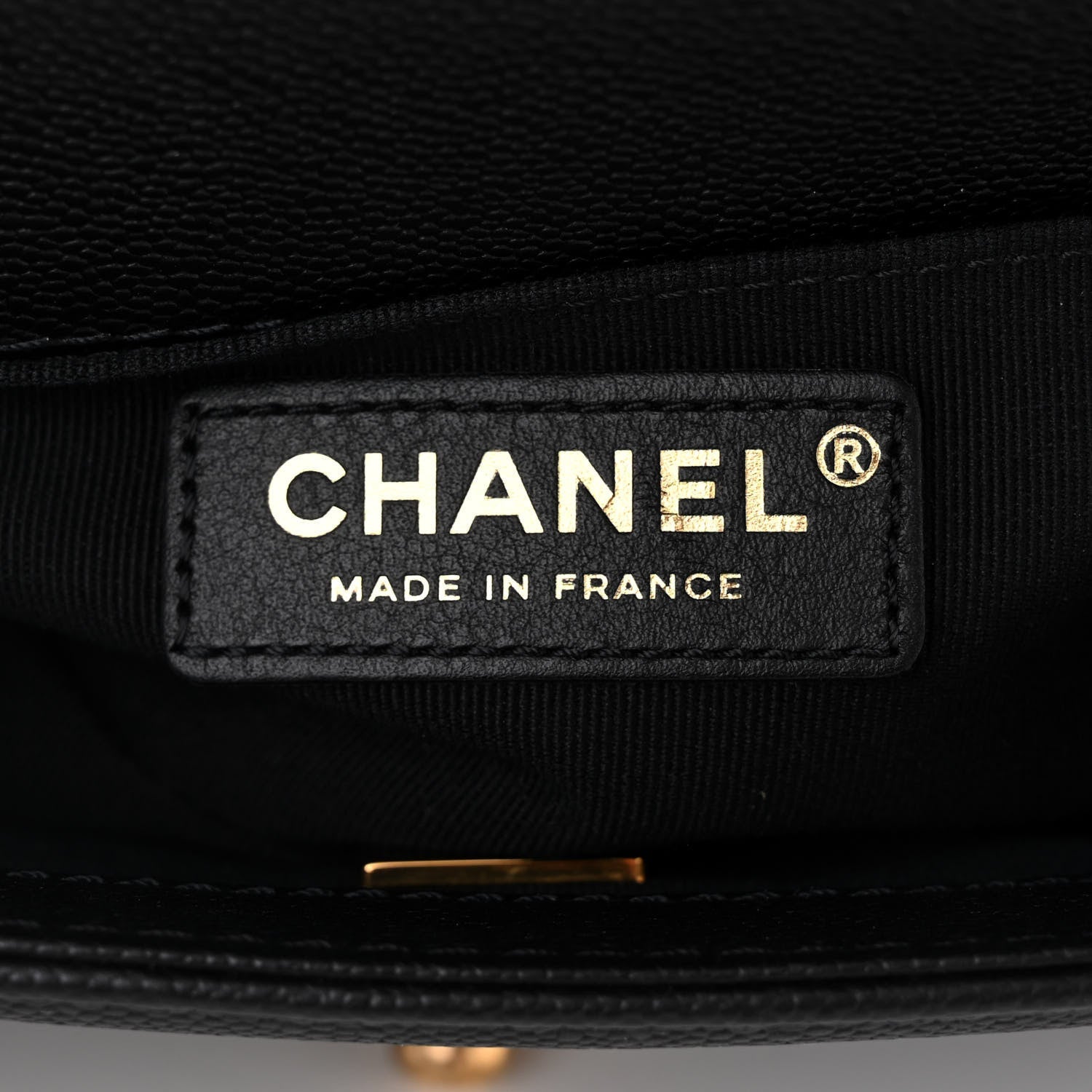 Caviar Quilted Small Chain Around Boy Flap Black