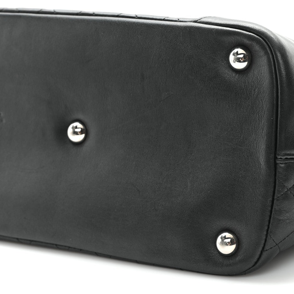Calfskin Quilted Large Cambon Tote Black
