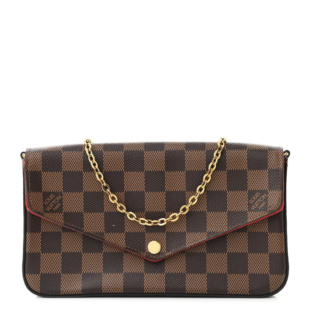 Damier Ebene Pochette Felicie Chain Wallet