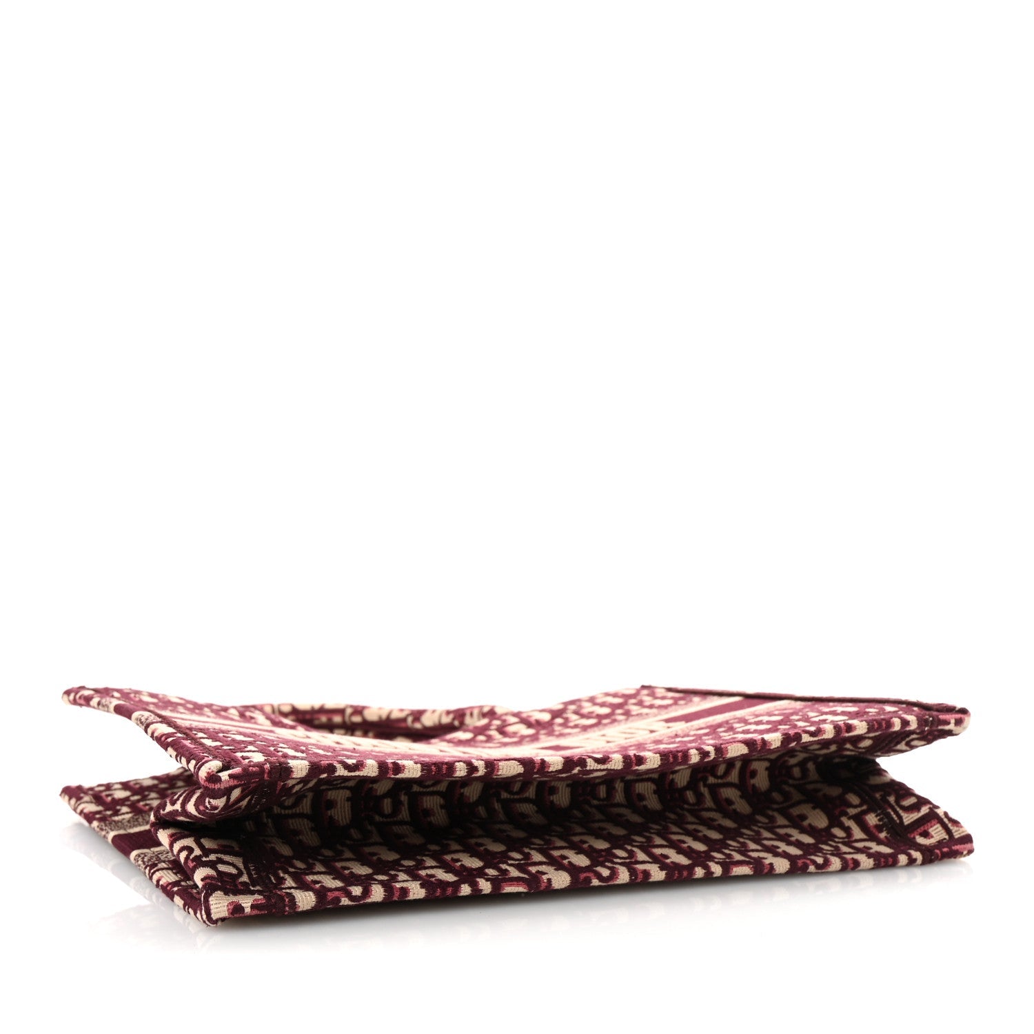 Oblique Medium Book Tote Burgundy Multicolor