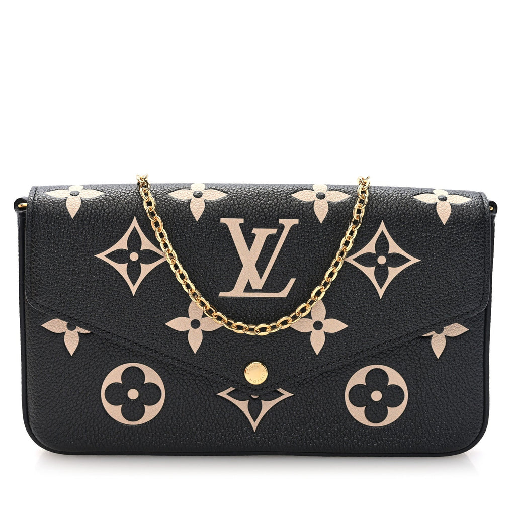 Empreinte Monogram Giant Felicie Pochette Black Beige