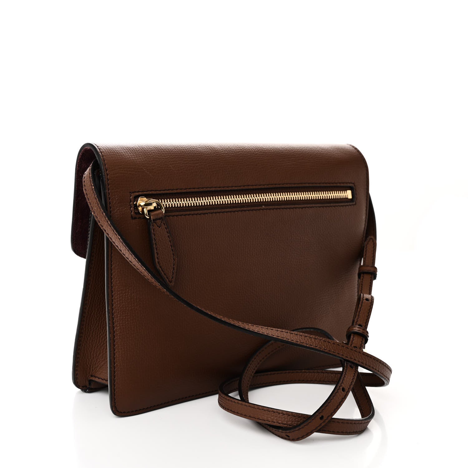 Derby Calfskin House Check Small Macken Crossbody Bag Tan