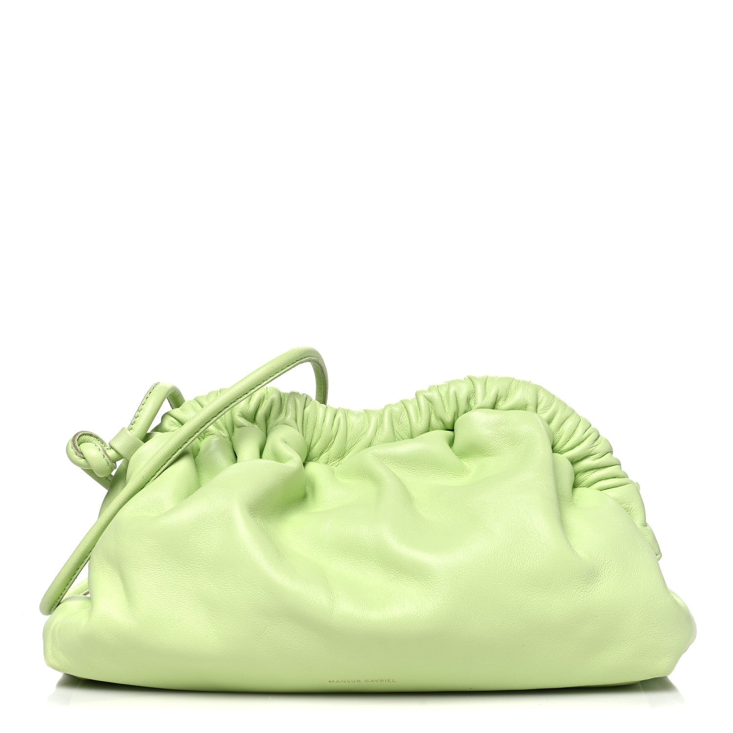 Lambskin Mini Cloud Clutch Mint