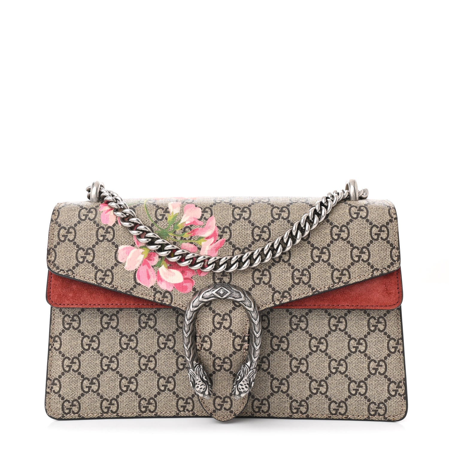 GG Supreme Monogram Blooms Small Dionysus Shoulder Bag Beige Multicolor Dry Rose