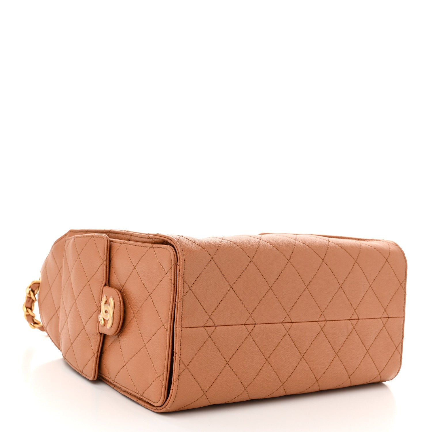 Caviar Quilted Small Chanel 25 Handbag Brown