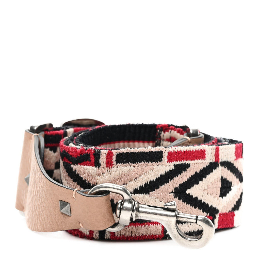 Canvas Loveblade Embroidered Rockstud Guitar Strap Multicolor