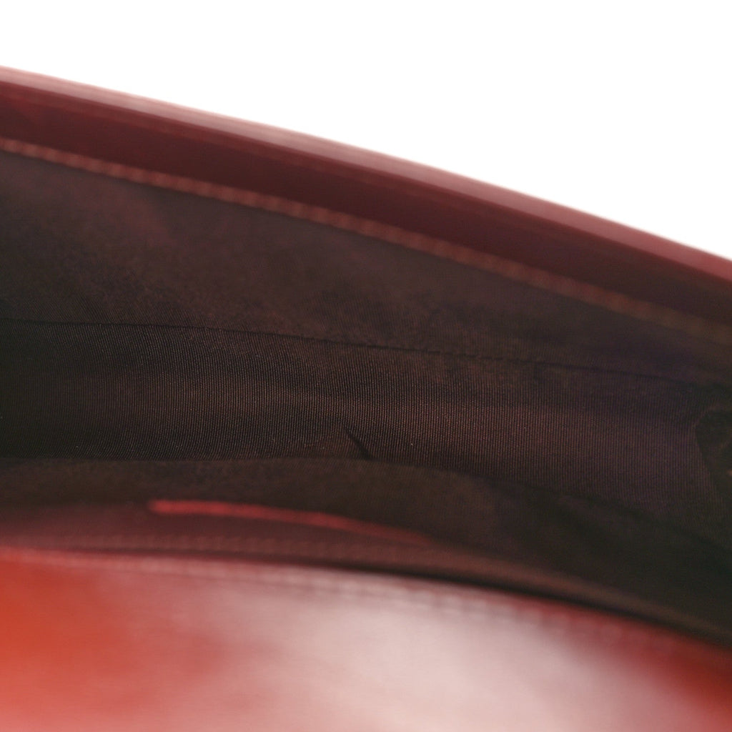 Goatskin Quilted Medium Boy Handle Flap Burgundy