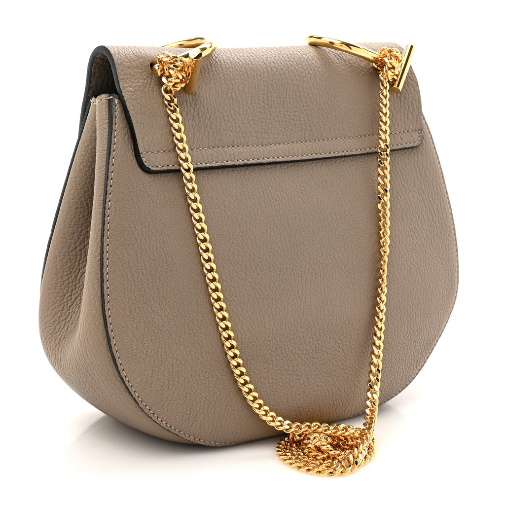 Grained Lambskin Mini Drew Shoulder Bag Motty Grey
