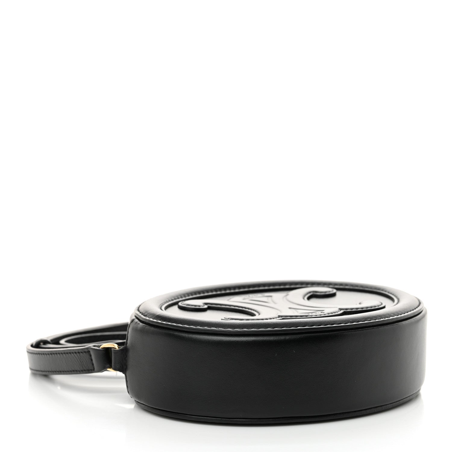 Smooth Calfskin Cuir Triomphe Oval Bag Black