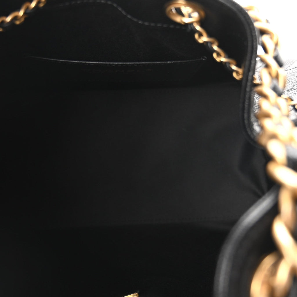 Caviar Quilted Small Chanel 25 Handbag Black
