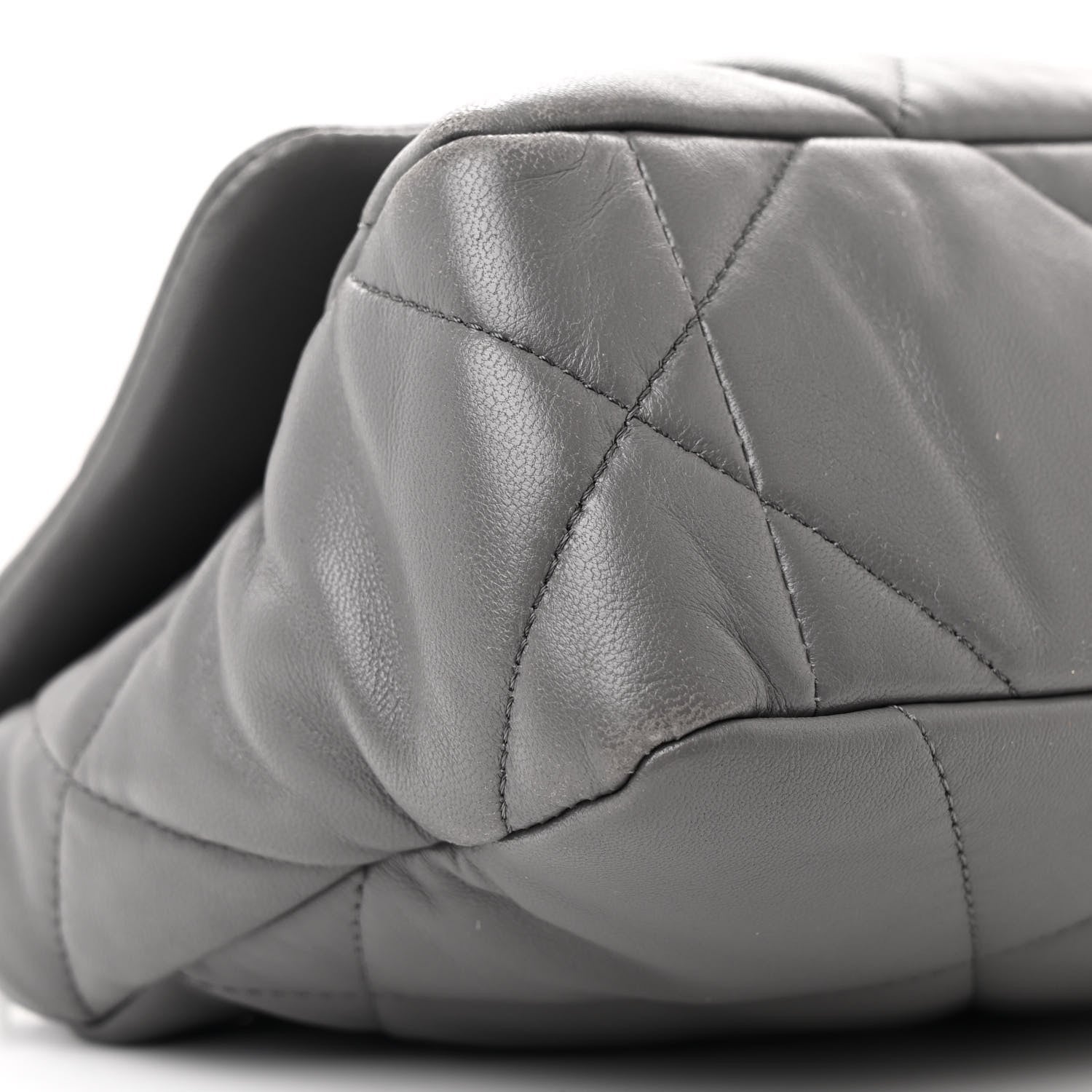 Lambskin Quilted Medium Chanel 19 Flap Dark Grey