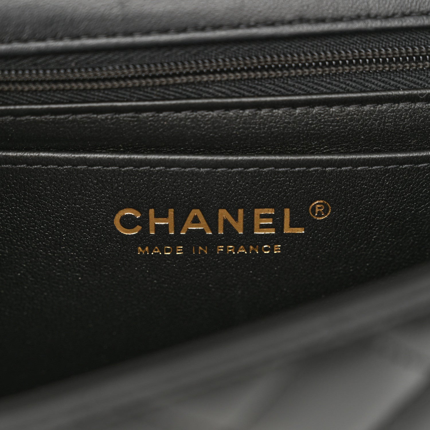 Lambskin Quilted Mini Rectangular Flap Black