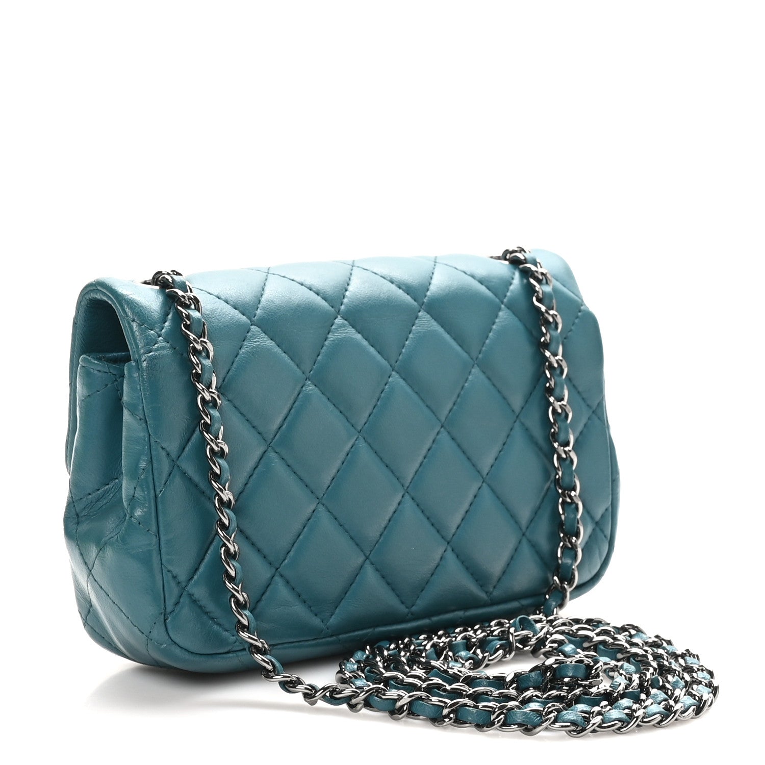 Lambskin Quilted Extra Mini Rectangular Flap