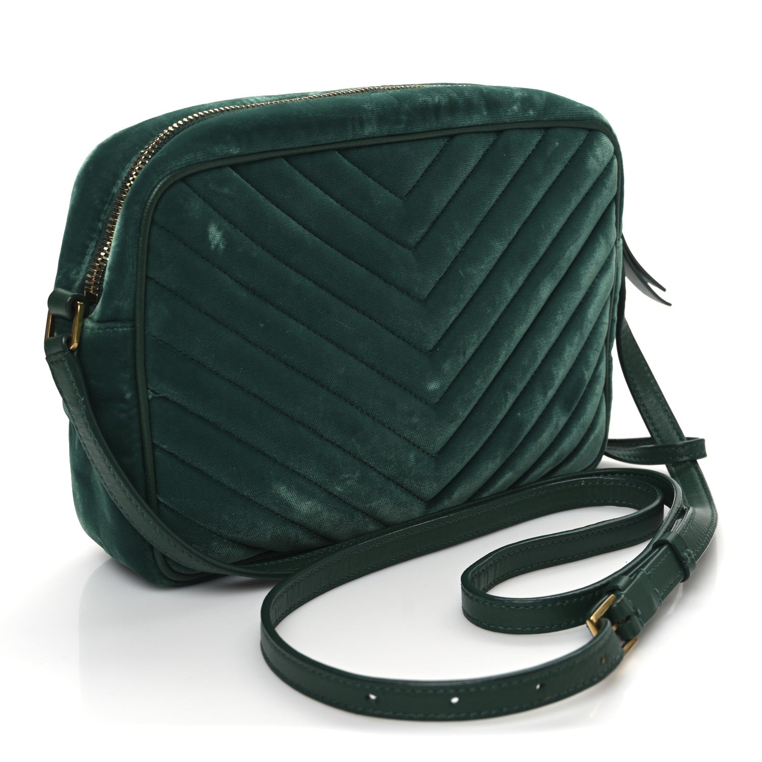 Velvet Matelasse Monogram Lou Camera Bag Deep Malachite