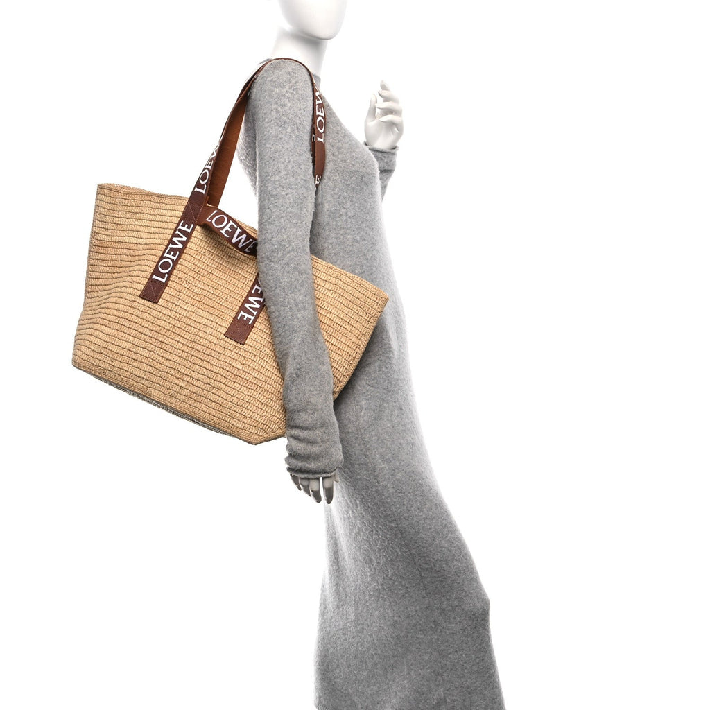 Raffia Paulas Ibiza Fold Shopper Tote Natural Tan