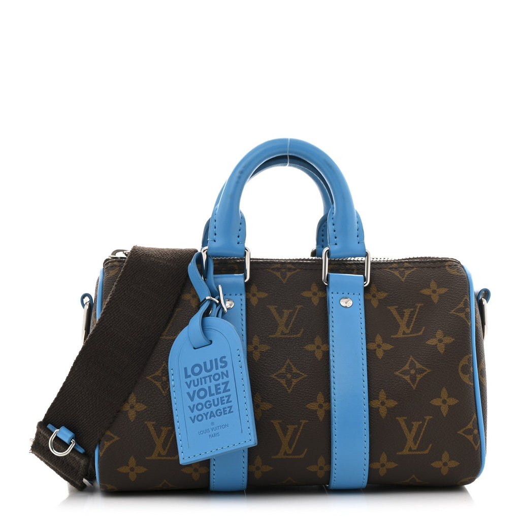 Monogram Macassar LV Colormania Keepall Bandouliere 25 Gaston Blue