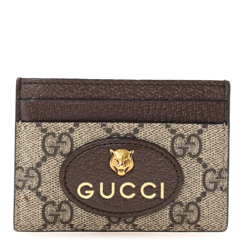 GG Supreme Monogram Neo Vintage  Holder Beige Crop New Acero