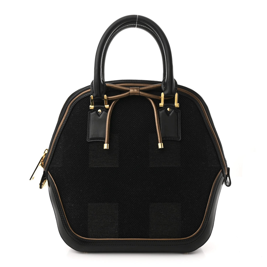 Prorsum Check Jacquard Orchard Bowling Bag Gold Black