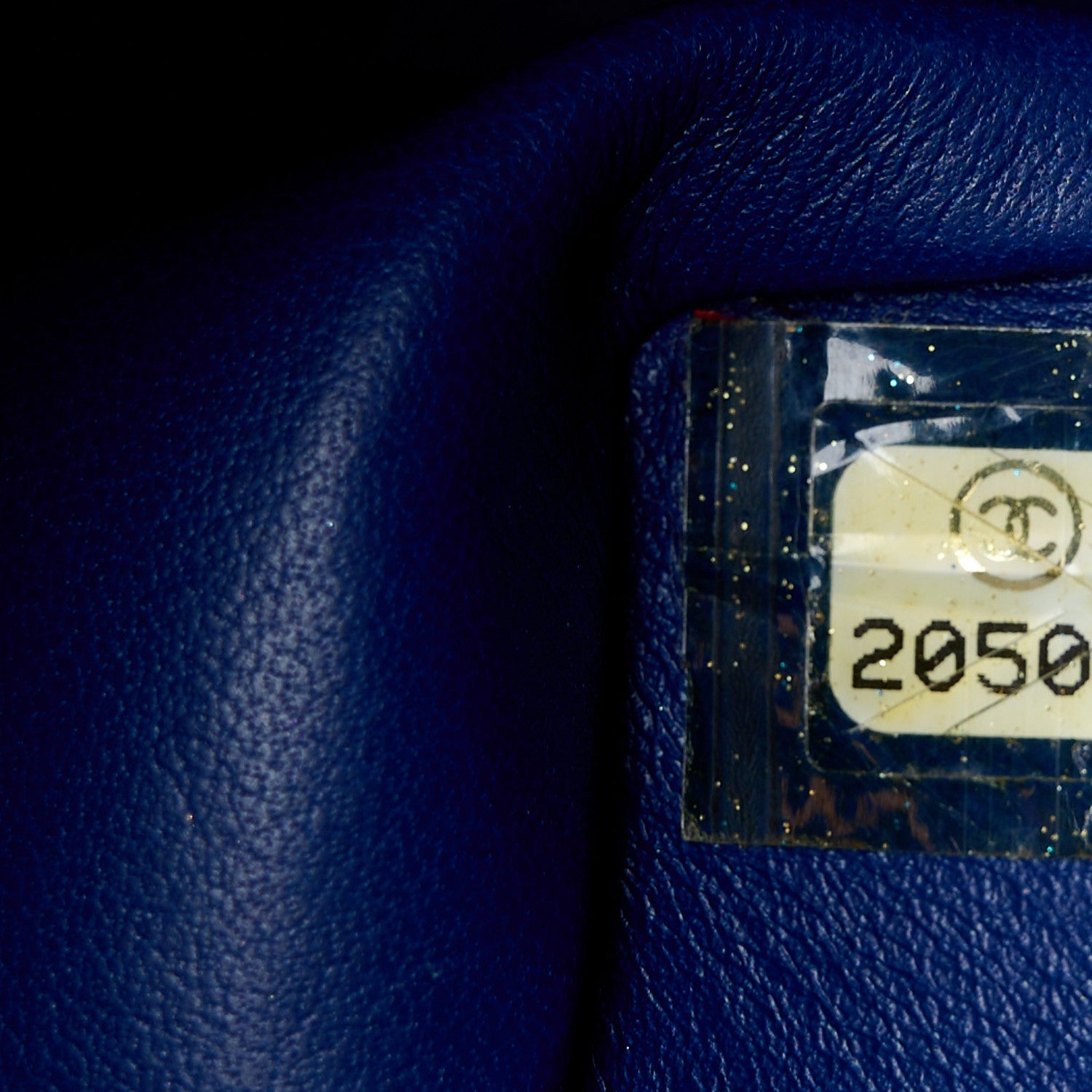 Snakeskin Mini Rectangular Flap Blue
