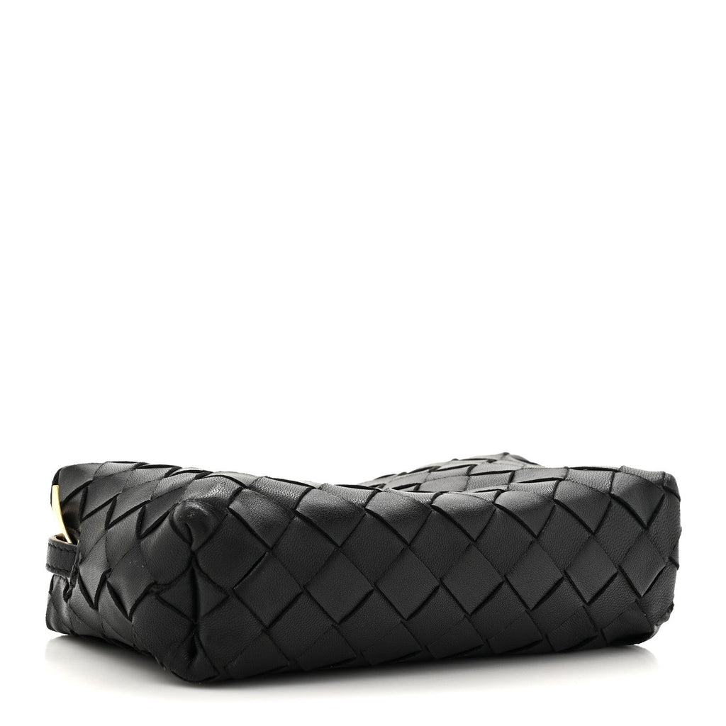 Nappa Intrecciato Nodini Mini Crossbody Black