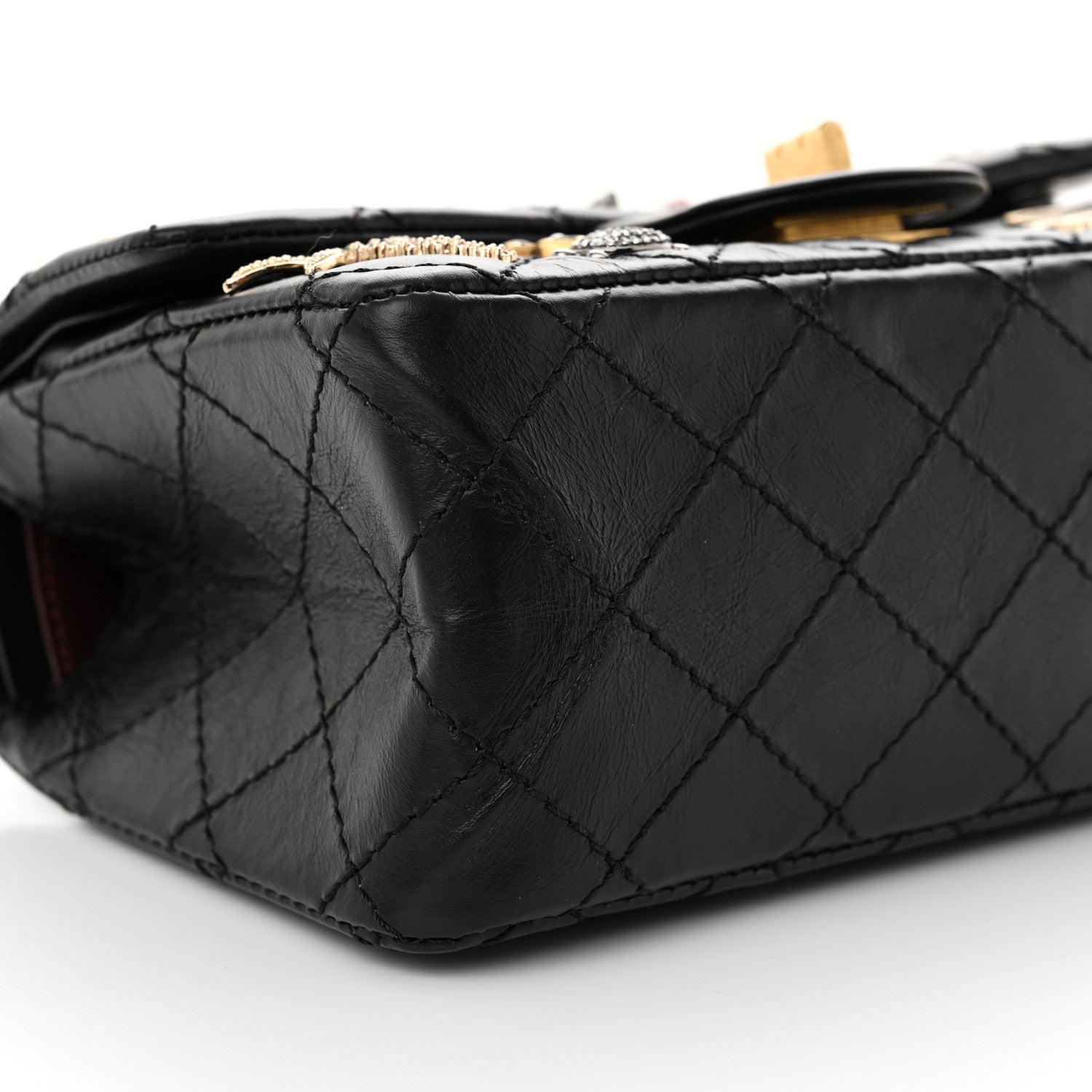 Aged Calfskin Lucky Charms 2.55 Reissue 224 Flap Black