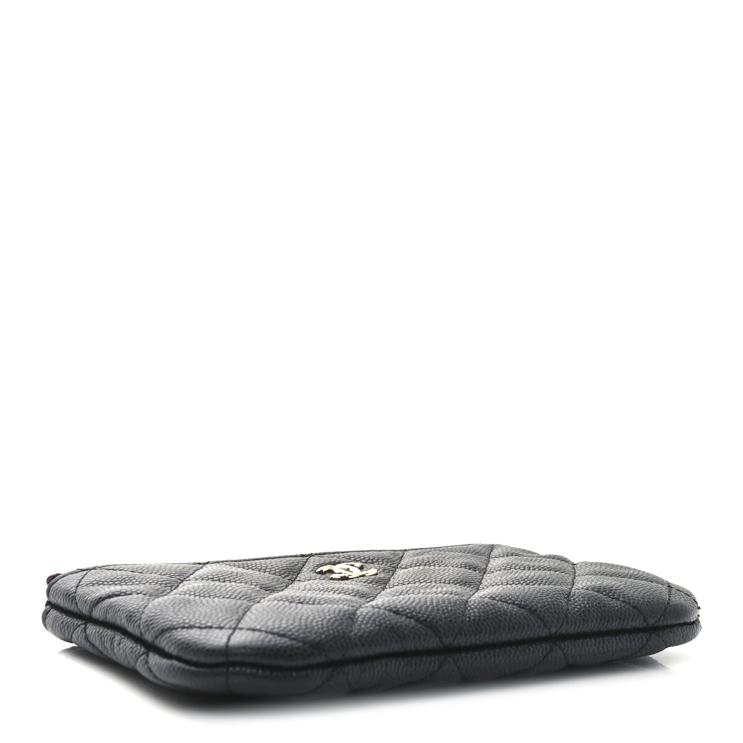 Caviar Quilted Small Cosmetic Case Black