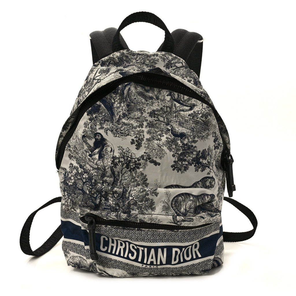 Nylon Technical Fabric Toile De Jouy Small Diortravel Backpack Blue