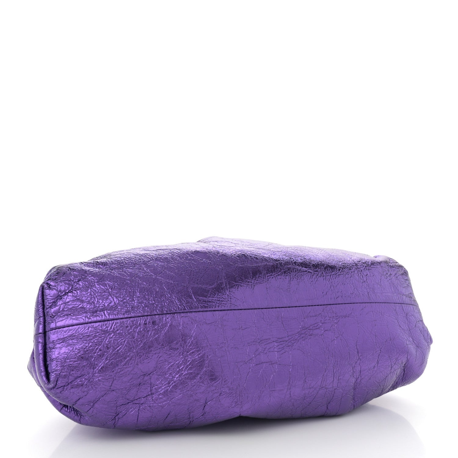 Metallic Crinkled Lambskin The Pouch Viola