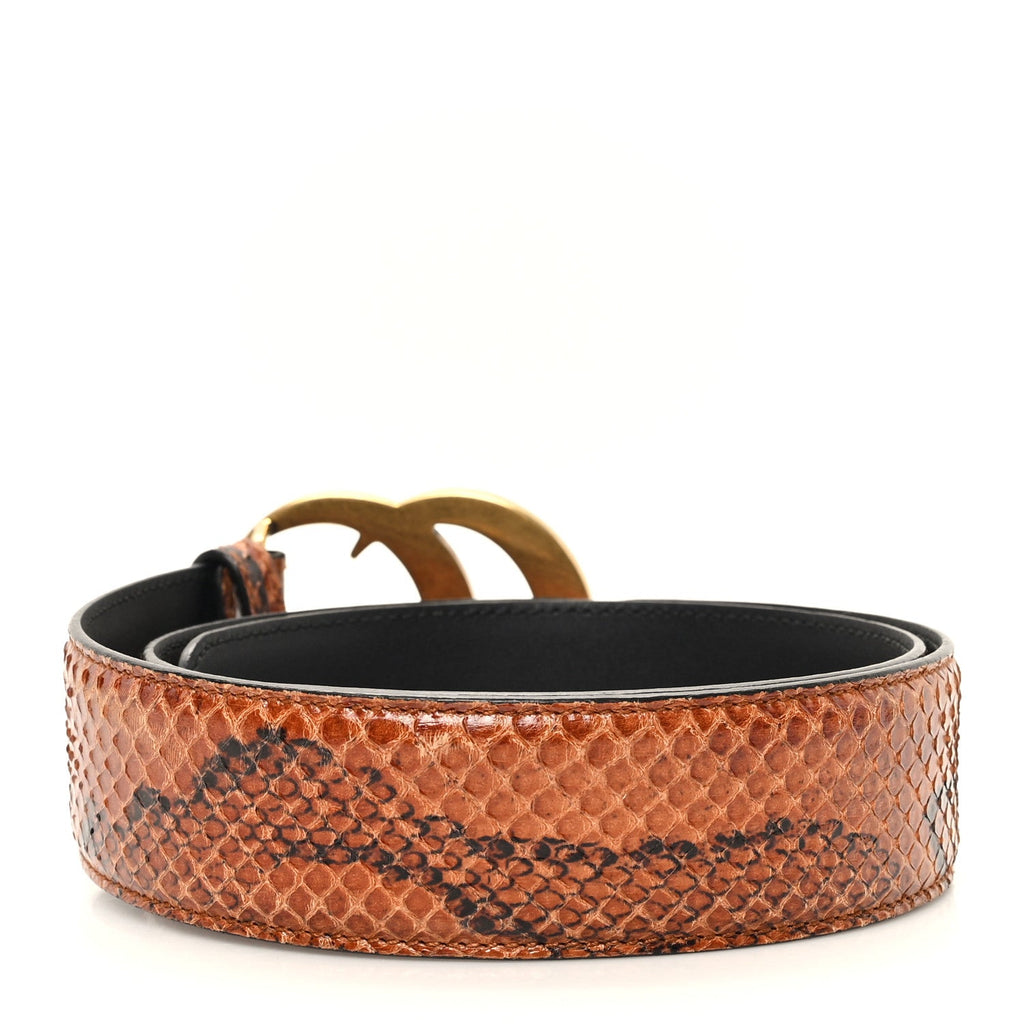 Snakeskin Double G 40mm Belt 80 32 Brown