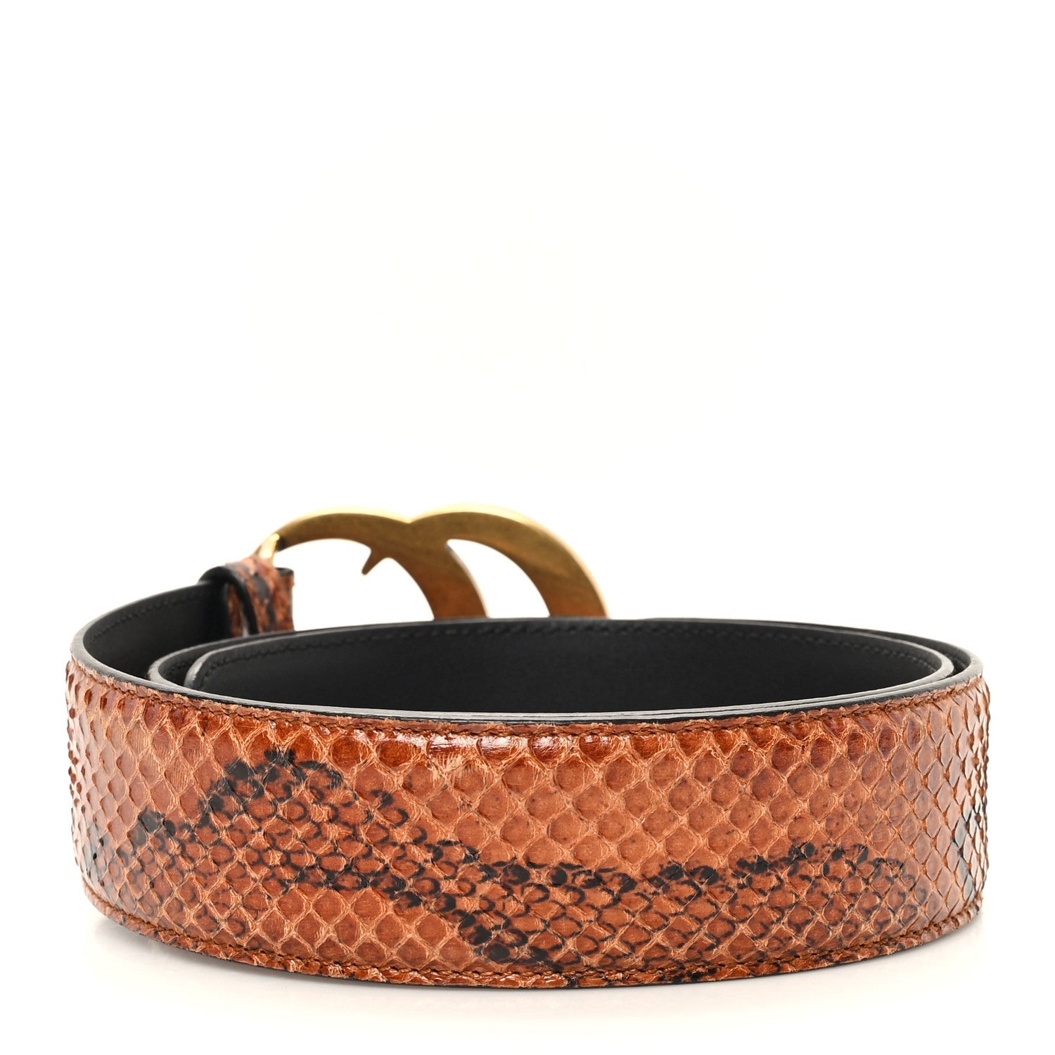 Snakeskin Double G 40mm Belt 80 32 Brown