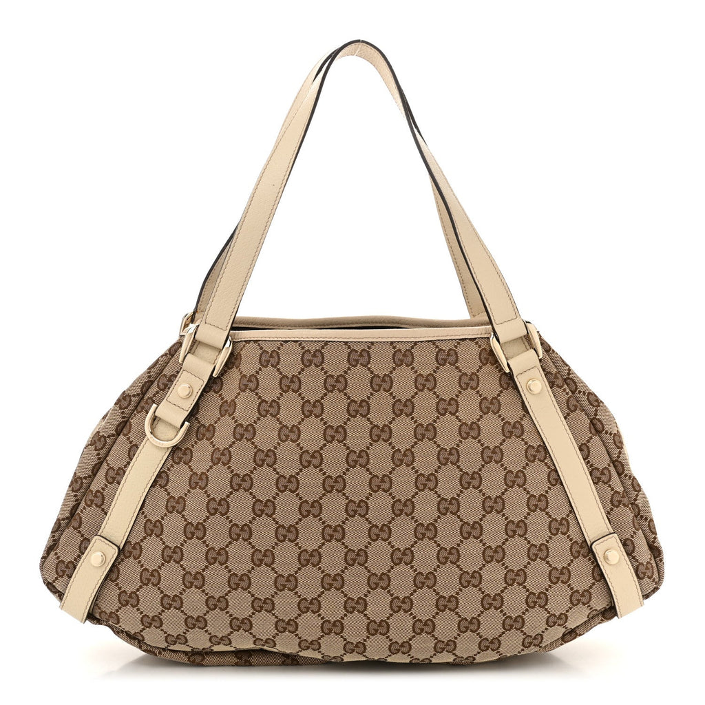 Monogram Medium Abbey Shoulder Bag Off White