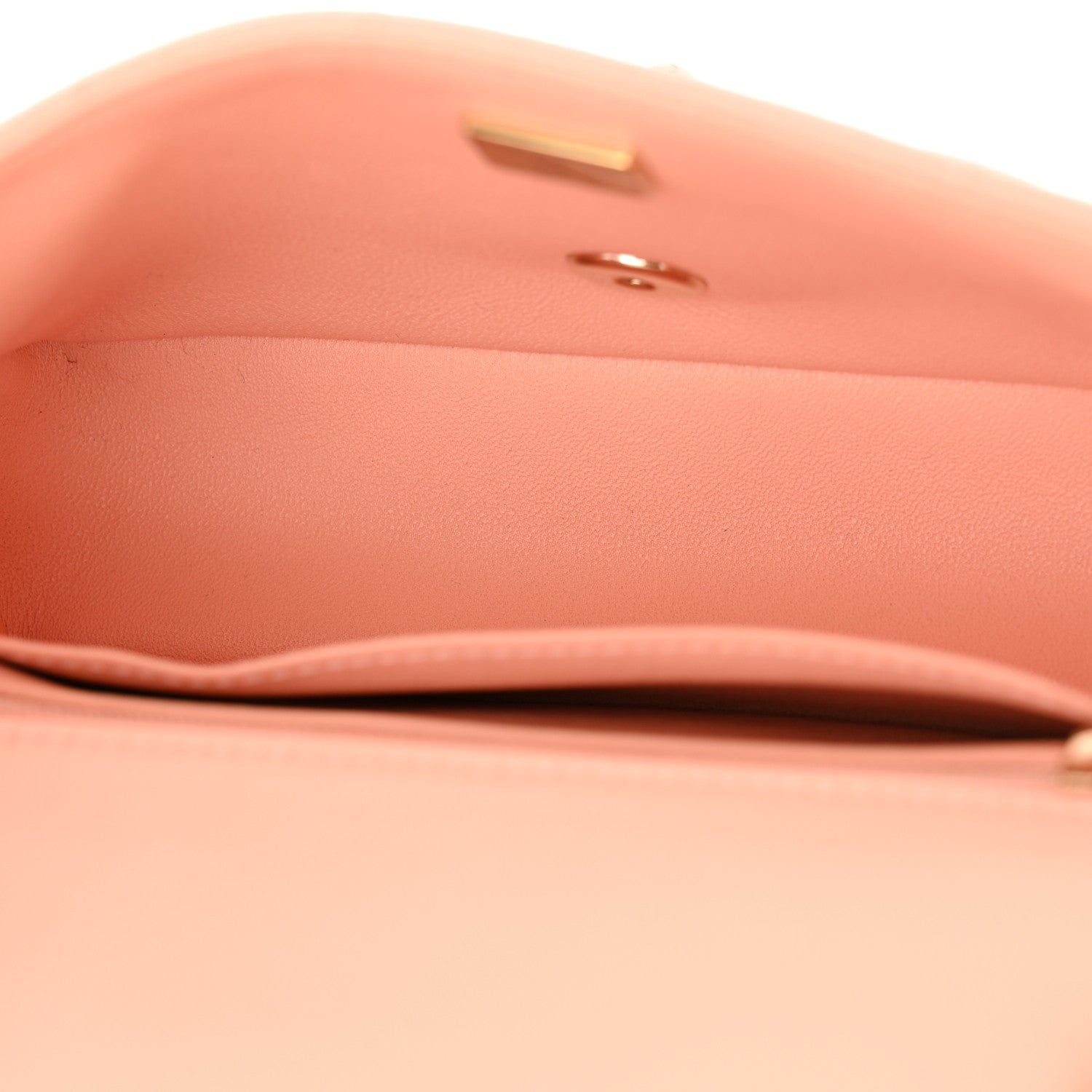 Lambskin Quilted Mini Rectangular Flap Light Pink