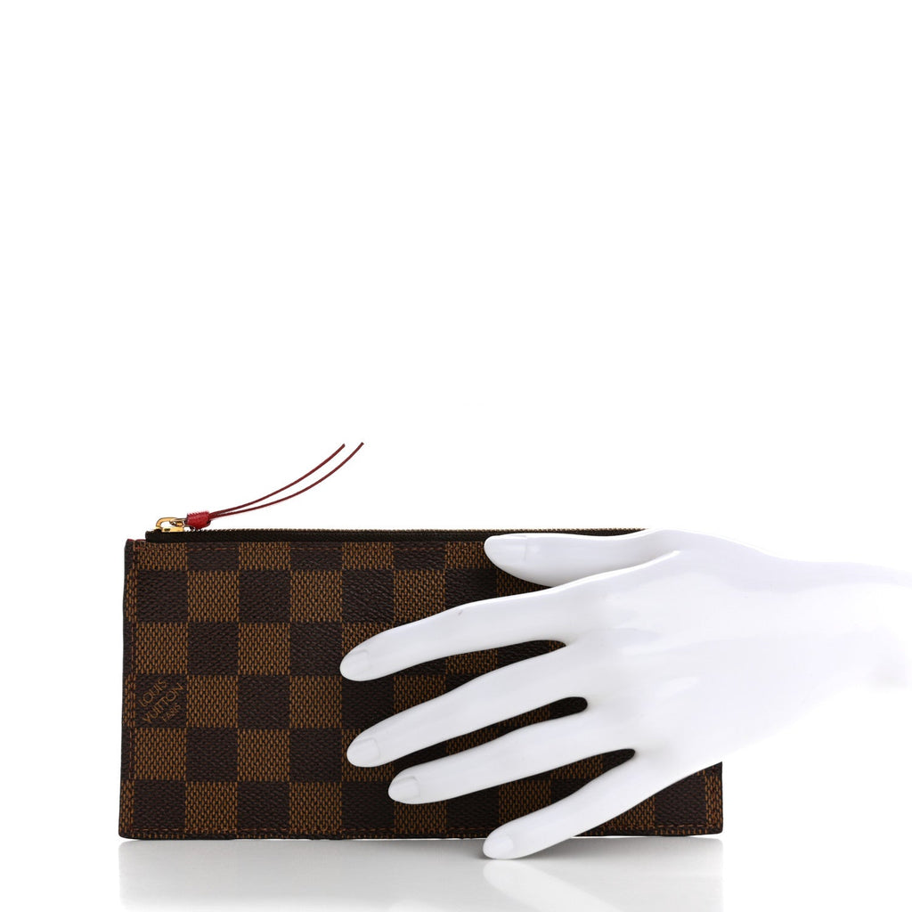 Damier Ebene Felicie Chain Wallet Zippered Insert