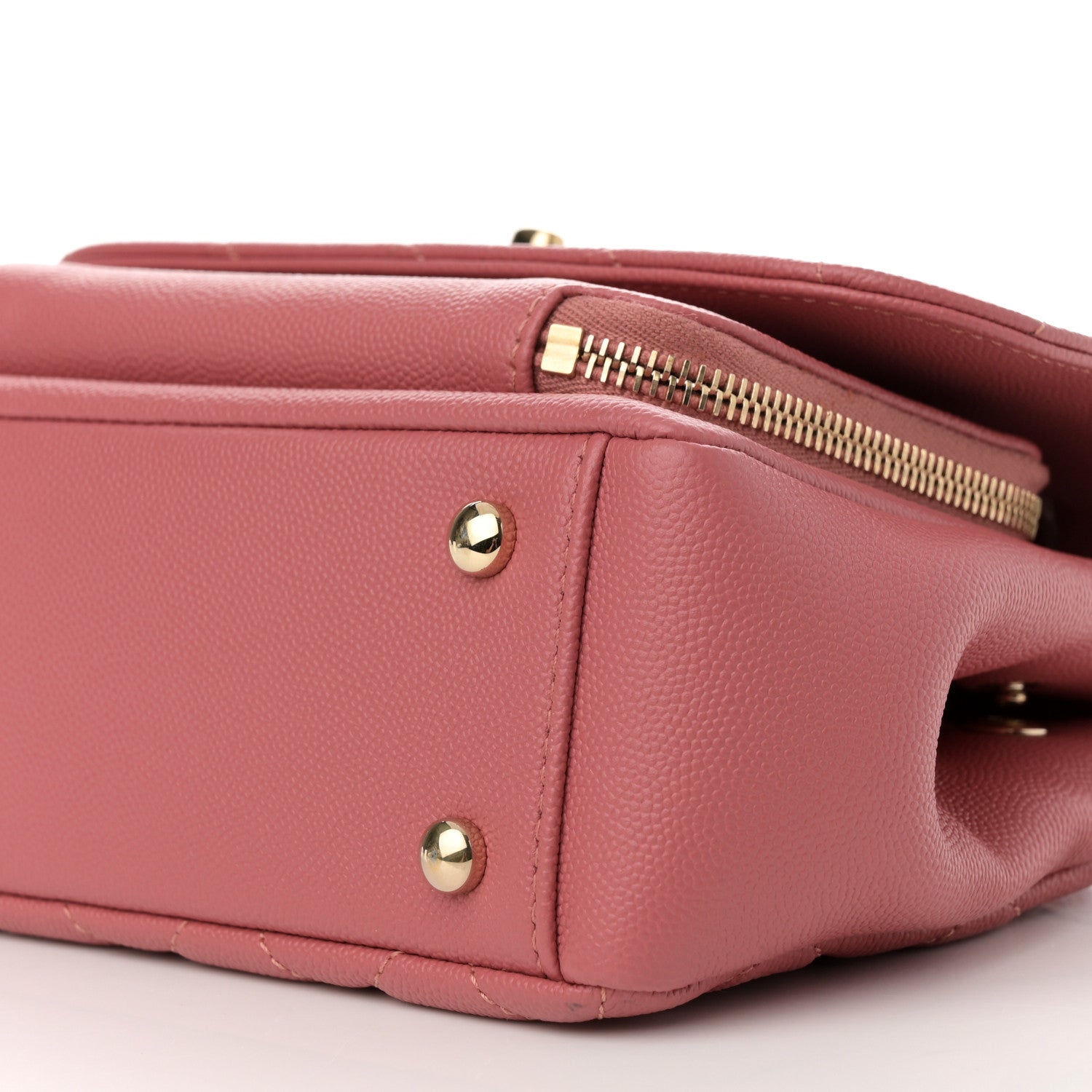 Caviar Quilted Small Business Affinity Flap Dark Pink
