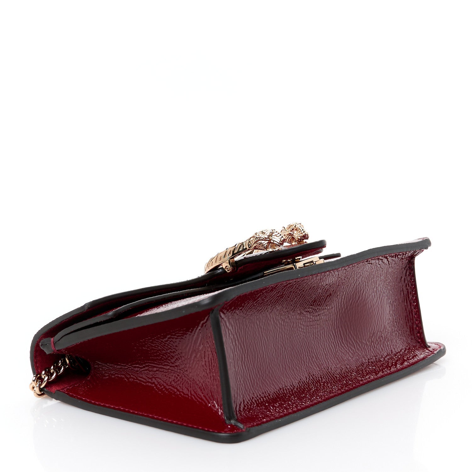 Crinkled Patent Mini Dionysus Shoulder Bag Rosso Ancora Red
