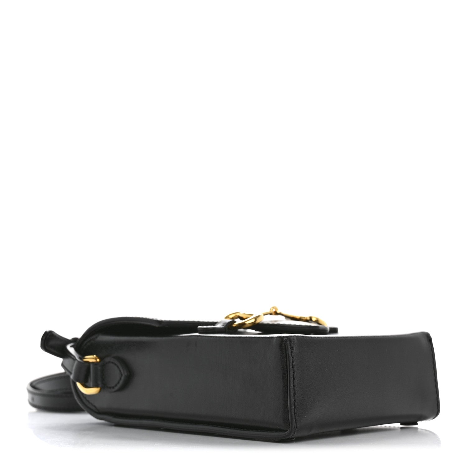 Boarded Plutone Calfskin Mini Horsebit 1955 Crossbody Bag Black