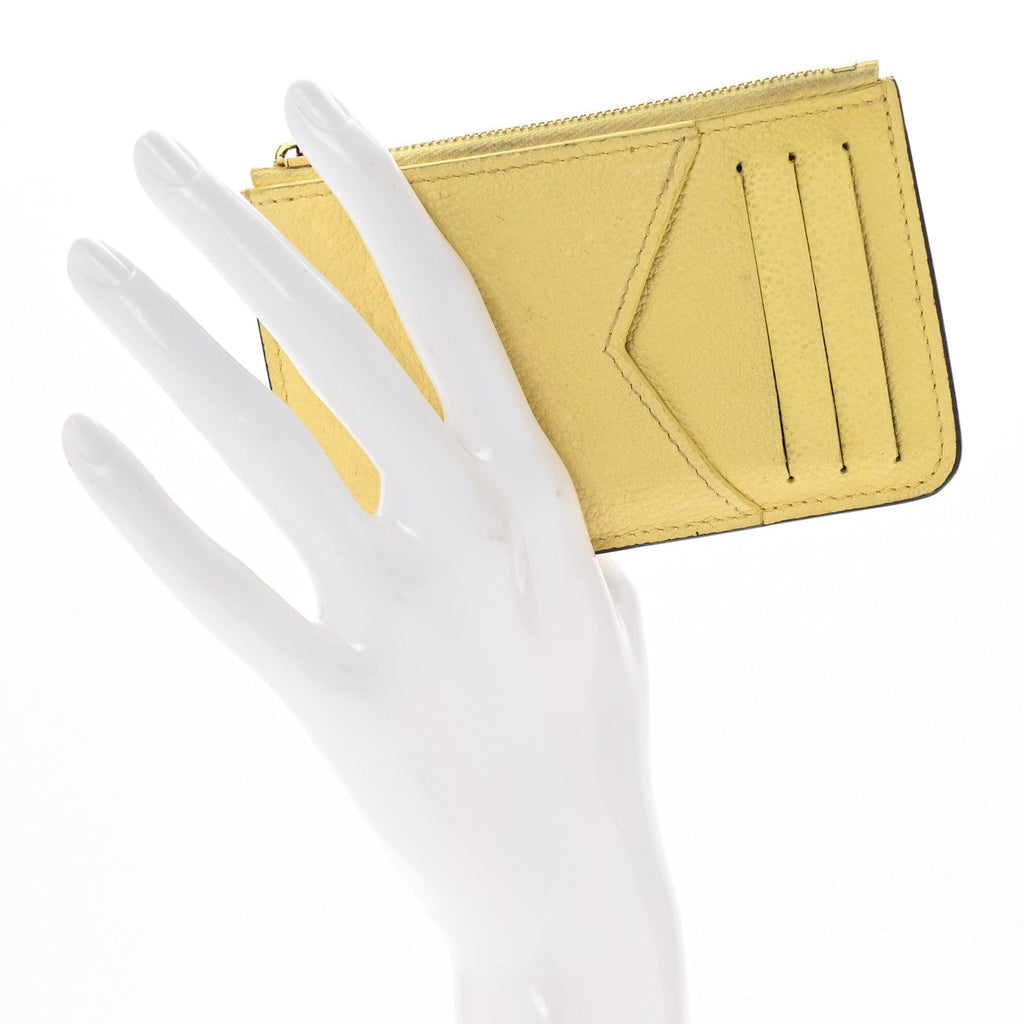 Empreinte Monogram Zipped Romy  Holder Jaune