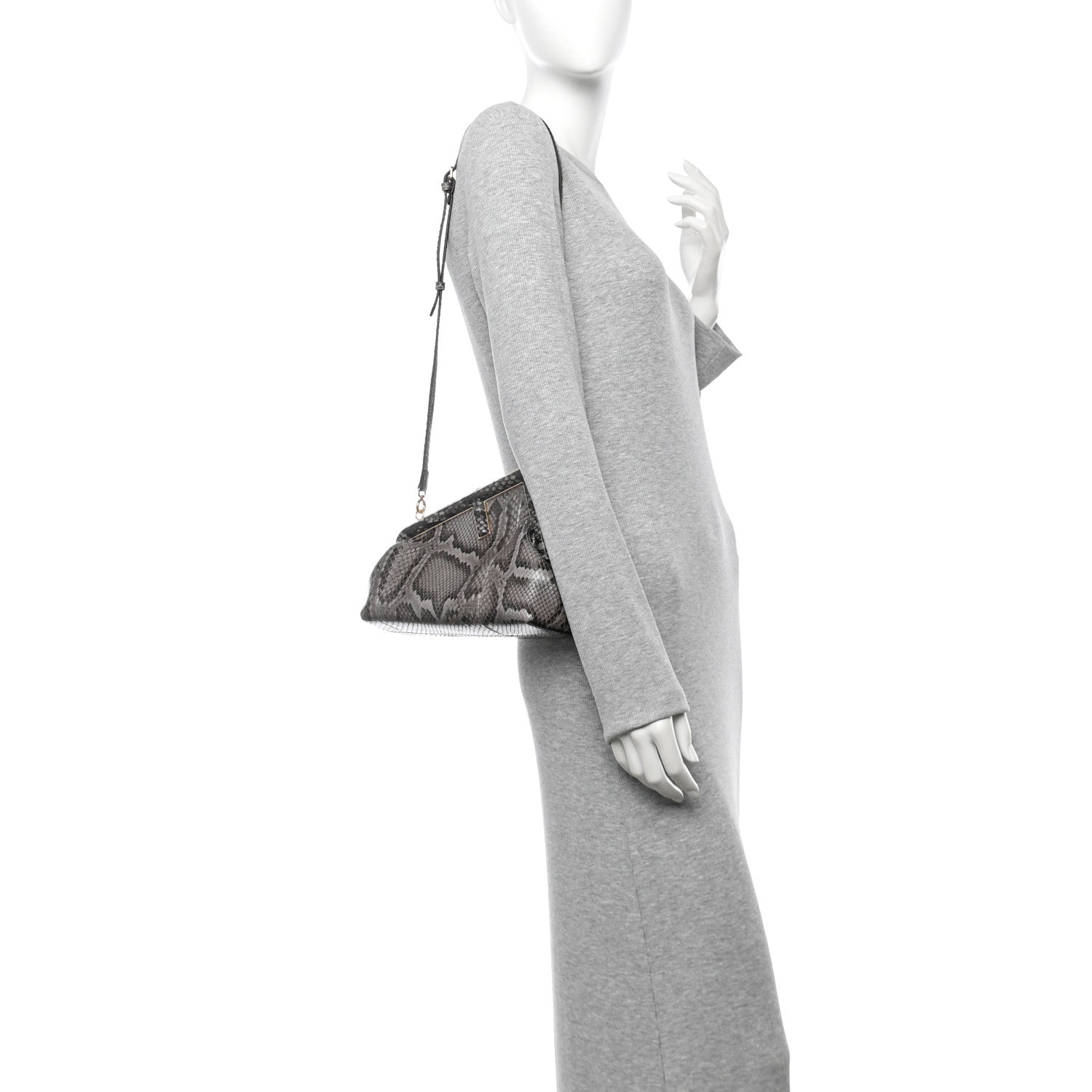 Snakeskin Small Fendi First Dark Grey