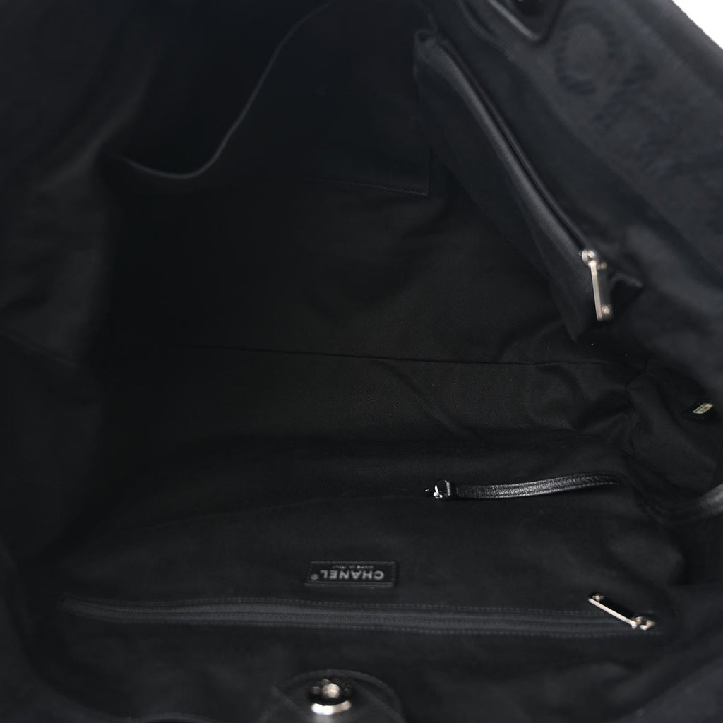 Canvas Extra Large Double Face Shopping Tote Black