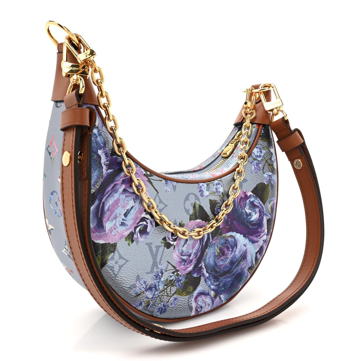 Metallic Monogram LV Garden Loop PM Blue