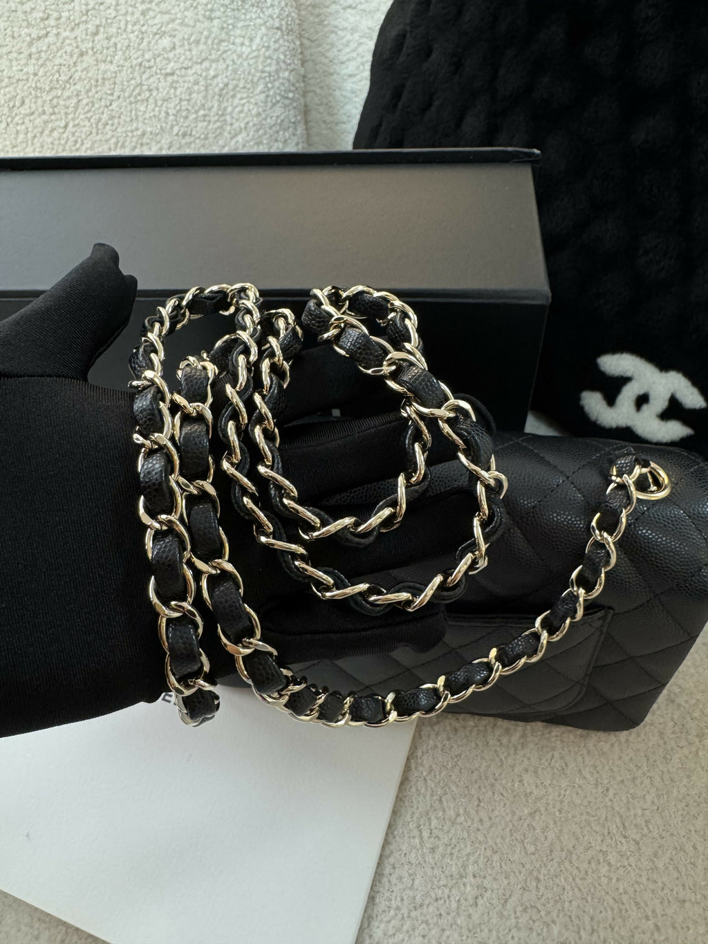 Chanel(17)Small Classic Flap Caviar Bag