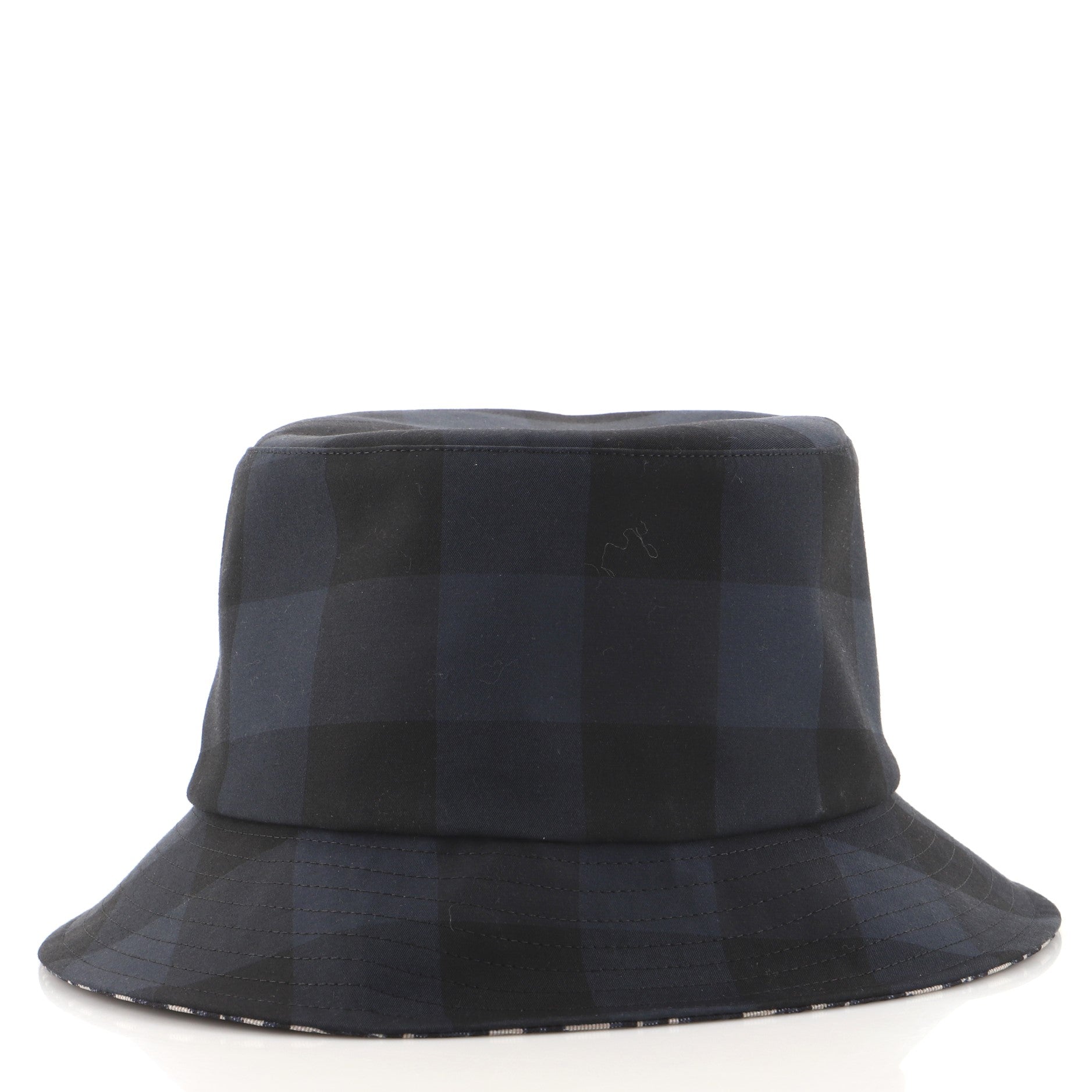 Teddy D Reversible Bucket Hat Check'N'Dior and Oblique Canvas Large