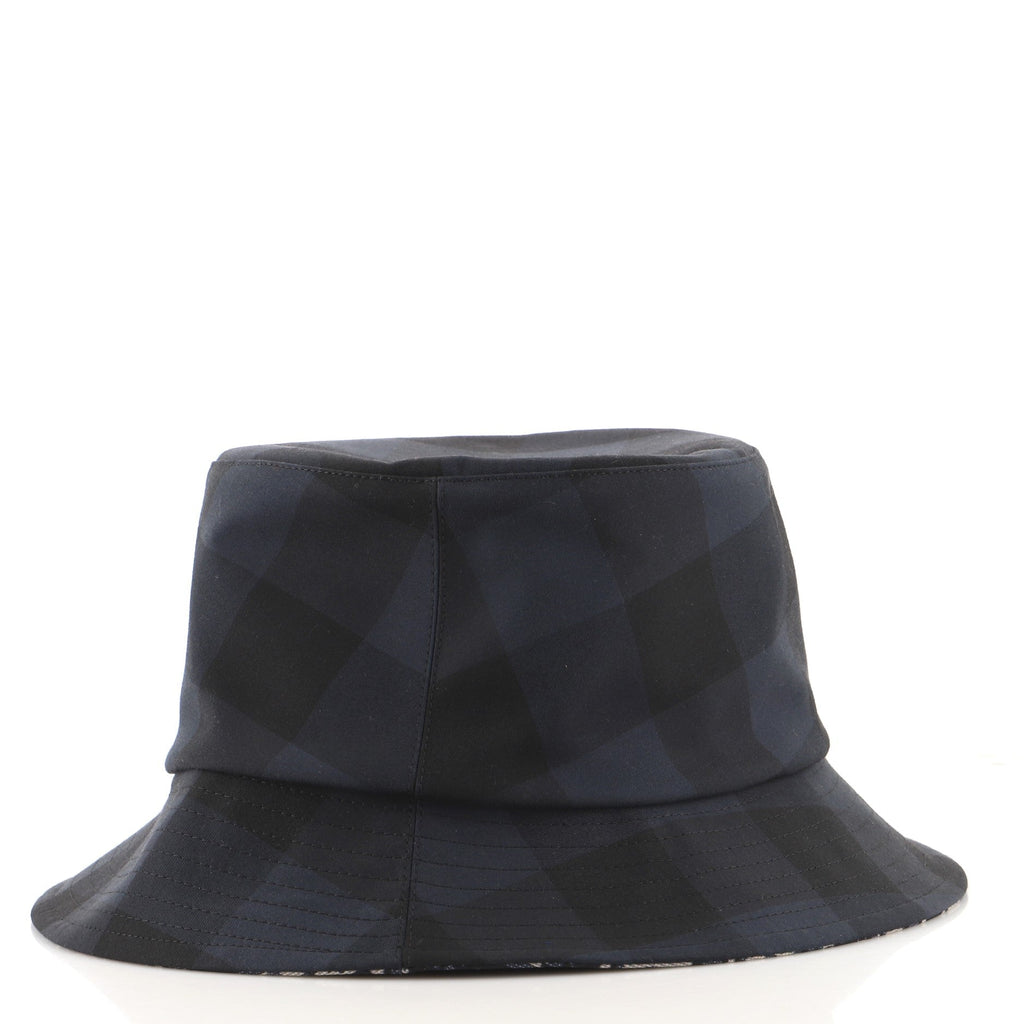 Teddy D Reversible Bucket Hat Check'N'Dior and Oblique Canvas Large