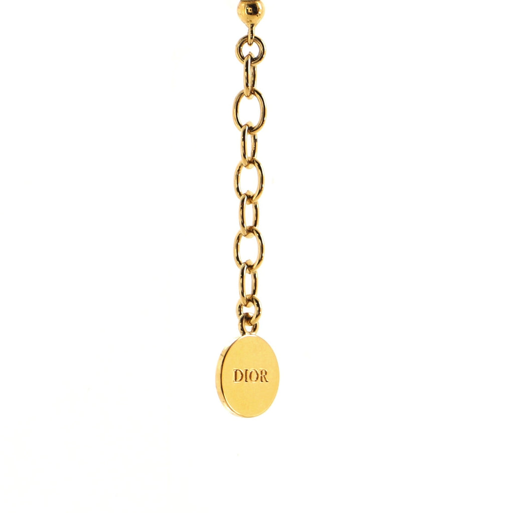 CD Pearl Chain Bracelet Metal and Faux Pearl