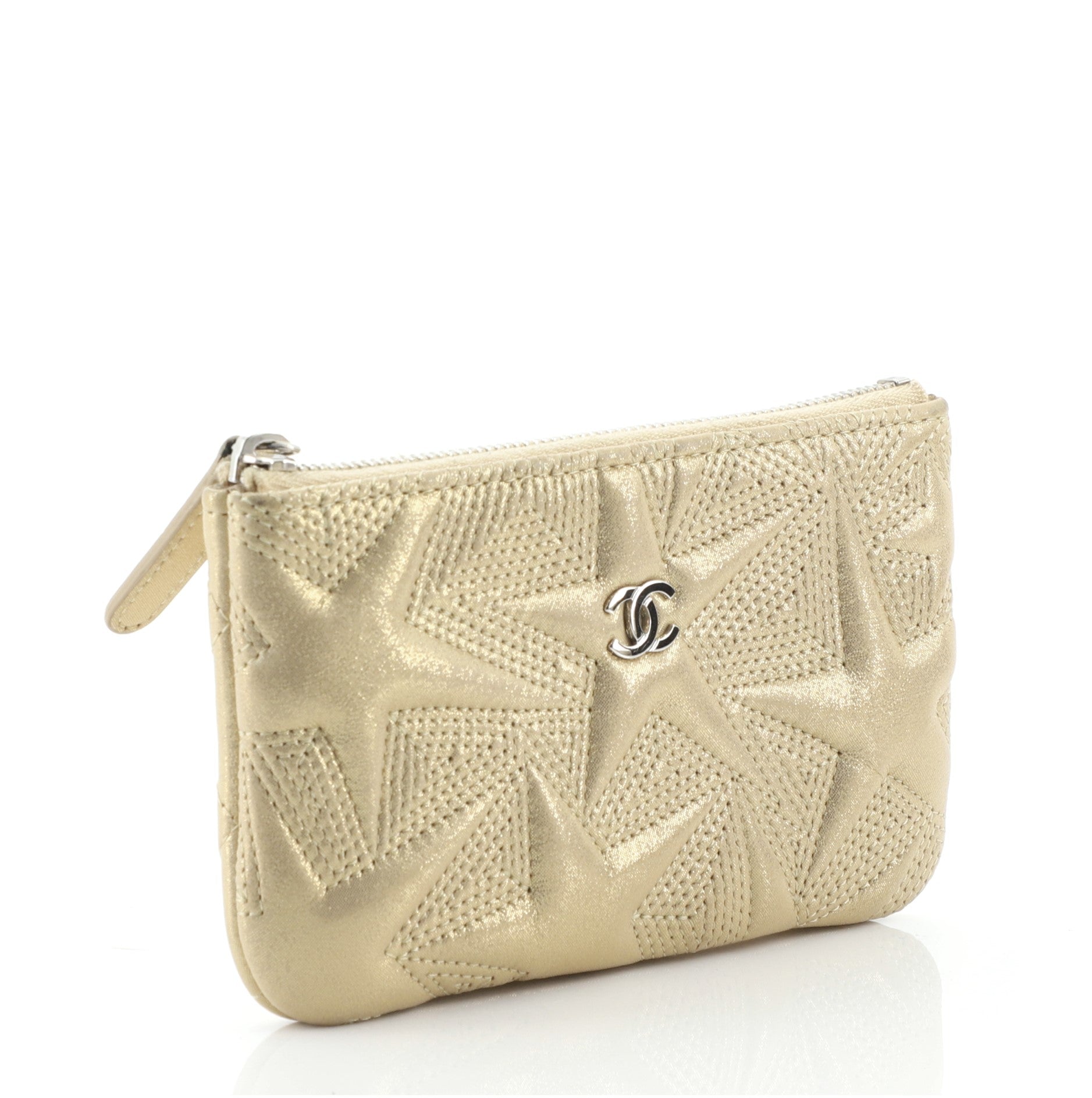 Classic O Case Pouch Star Embossed Lambskin Mini