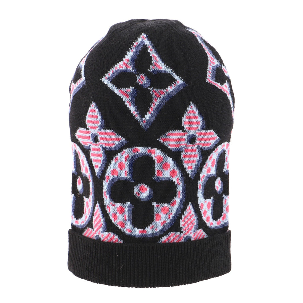 Giant Pop Monogram Knit Hat Wool XS