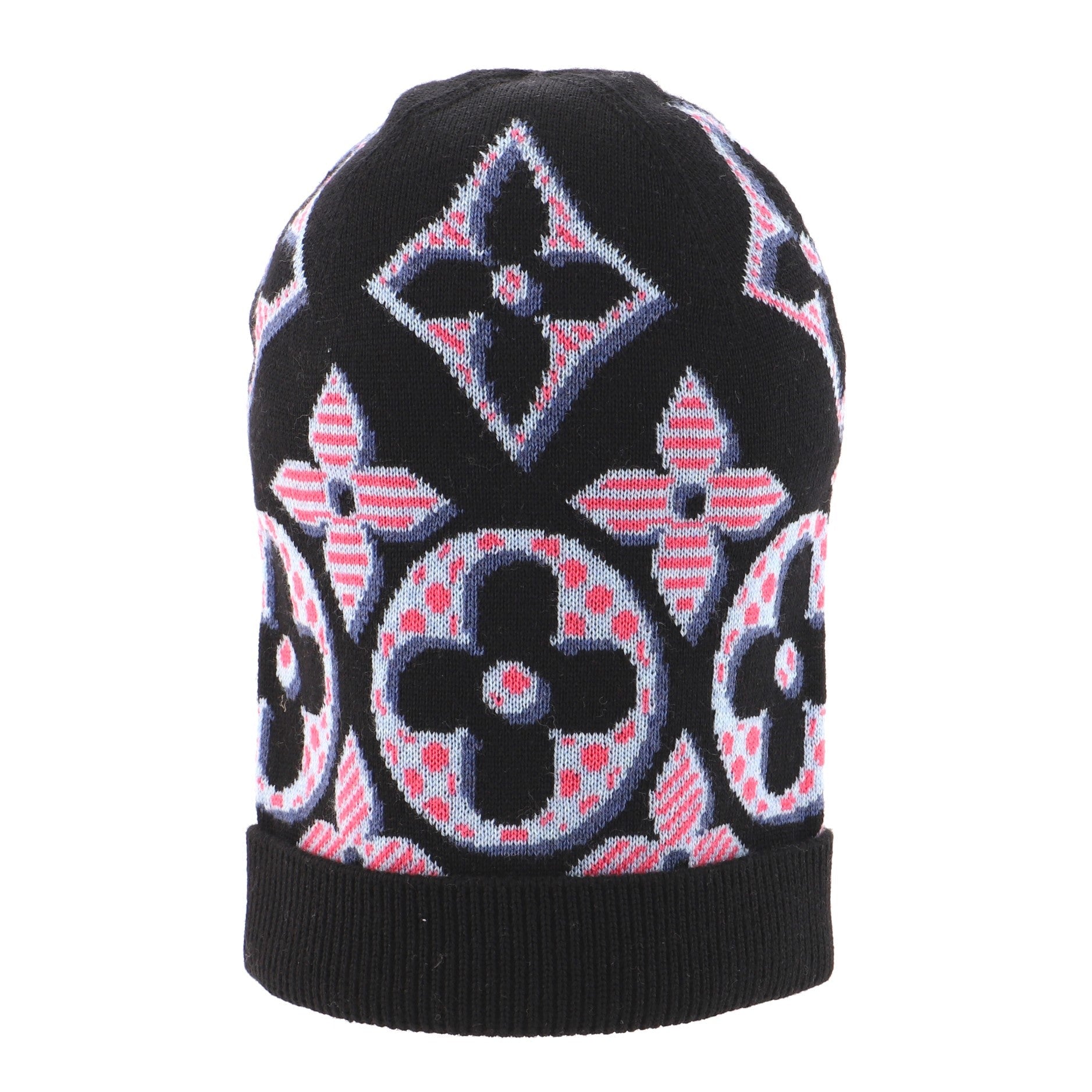 Giant Pop Monogram Knit Hat Wool XS