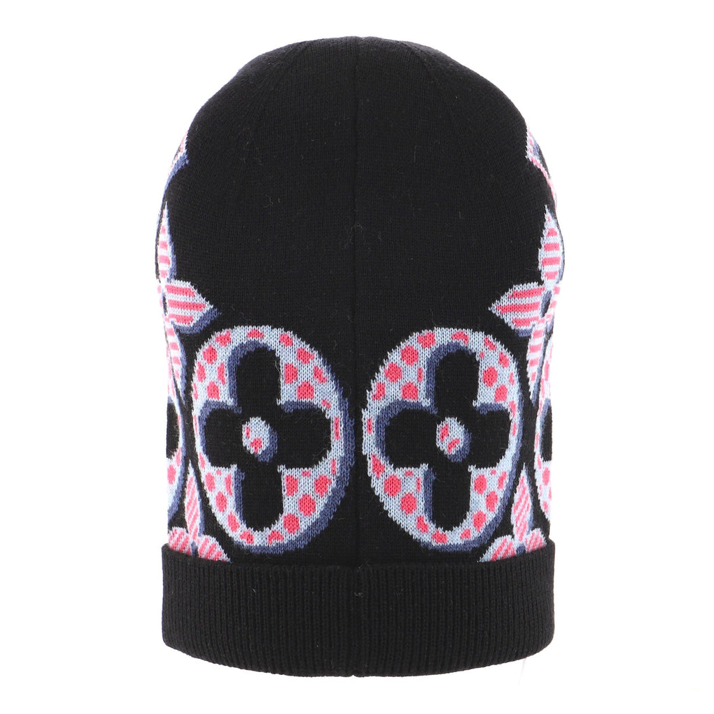 Giant Pop Monogram Knit Hat Wool XS